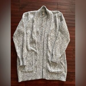 L.L. Bean Speckled Gray Knit Cardigan- 100% cotton
